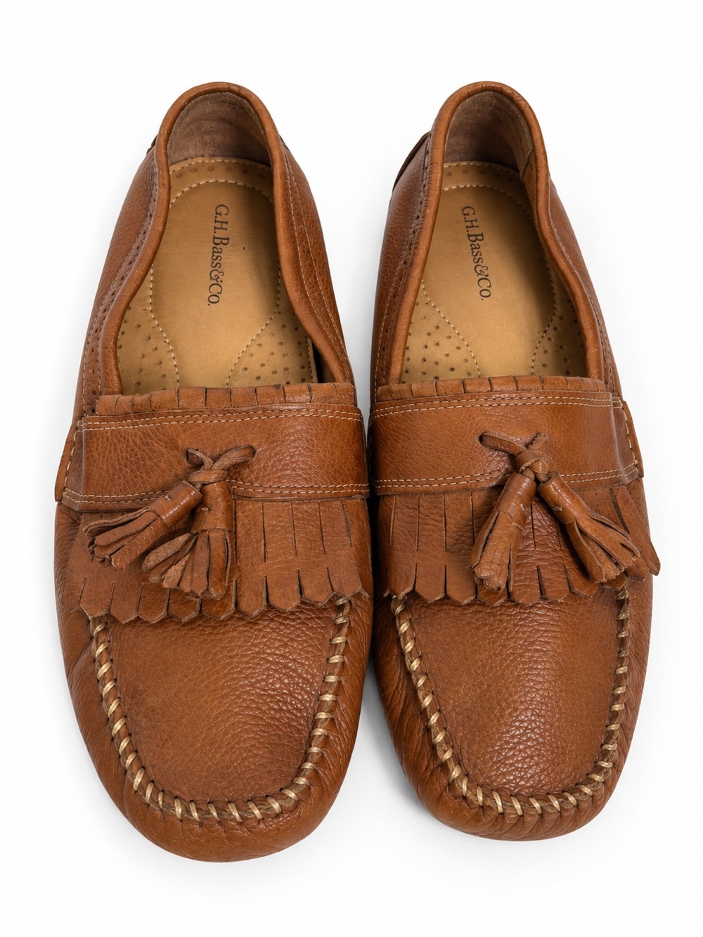 G.H. Bass & Co. Bass Lloyd Brown Leather Kiltie Tassel Loafers 10.5 M